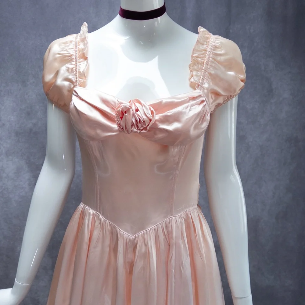 Vintage Gunne Sax 1970s Dress by Jessica Mcclintock, waist ~25” - Picture 9 of 12